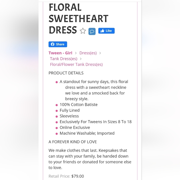 EUC Janie and Jack Navy floral sweetheart dress size 8 - Picture 3 of 5